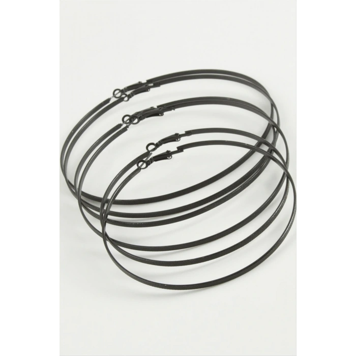 Noktalı Metal Halka Küpe 6 Adet