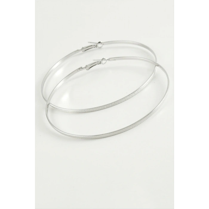 Noktalı Metal Halka Küpe 8-10 cm