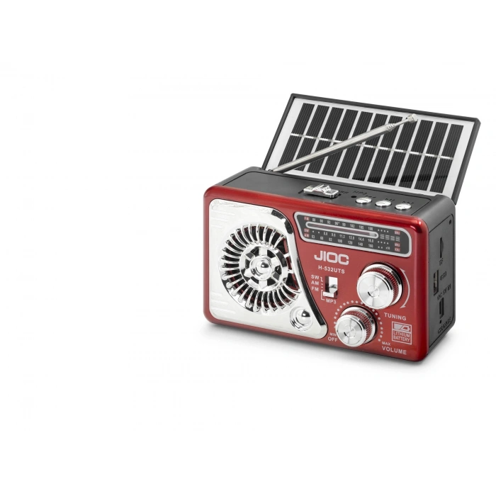 Nostaljik Bluetooth Fm Radyo Tws Usb Tf Aux Solar Şarjli El Fenerli Kamp Hoparlör H532UTS