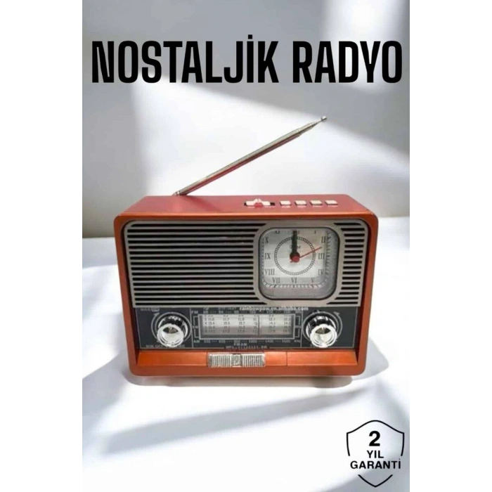 Nostaljik Görünümlü Usb Girişli Bluetooth Bağlantılı Radyo