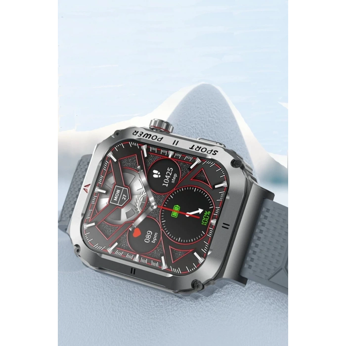 OD3 2.1 inç IPS Ekran IP68 Su Geçirmez Konuşma ve NFC Özellikli Akıllı Saat - Gümüş