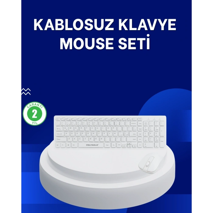 Ofis Ve Ev Kullanımı İçin Kablosuz Klavye Fare Seti - Ergonomik Ve Pratik