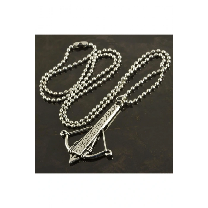 Ok Figürlü Metal Kolye