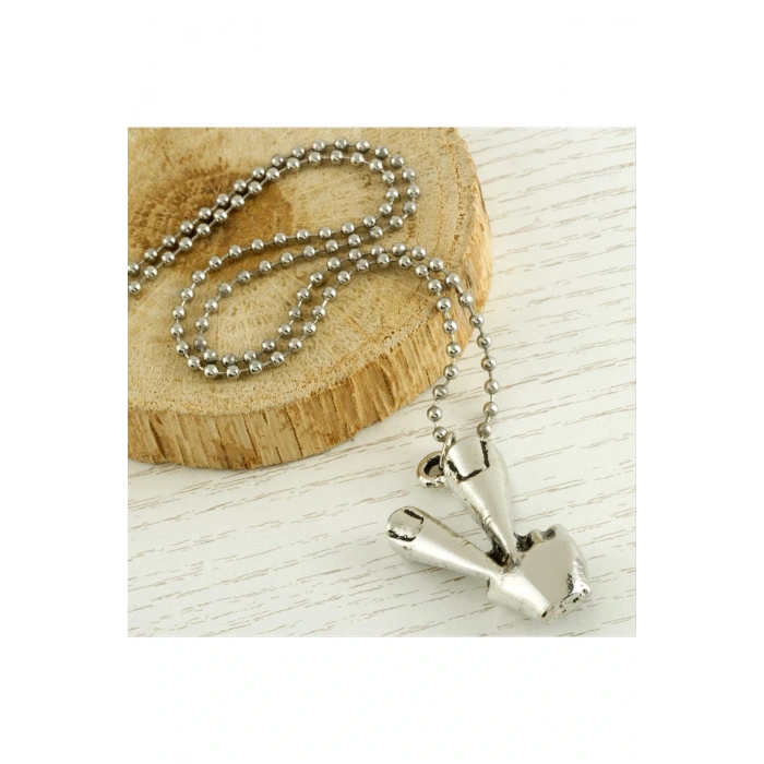 Okey İşaretli Metal Kolye