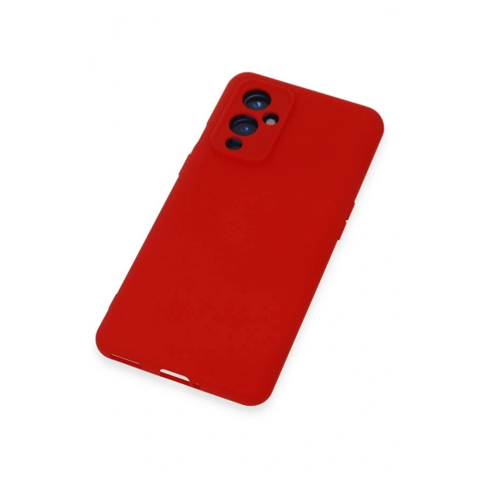 One Plus 9 Kılıf Nano içi Kadife Silikon - Kırmızı