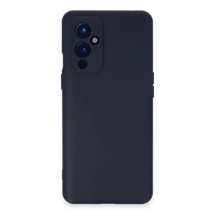 One Plus 9 Kılıf Nano içi Kadife Silikon - Lacivert