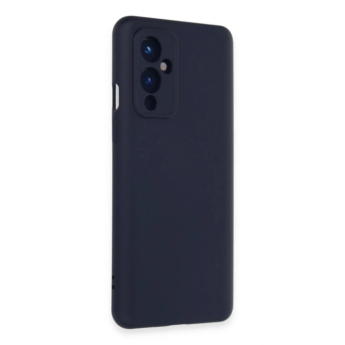 One Plus 9 Kılıf Nano içi Kadife Silikon - Lacivert