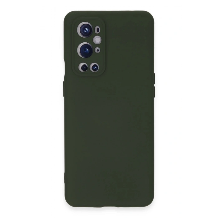 One Plus 9 Pro Kılıf Nano içi Kadife Silikon - Koyu Yeşil
