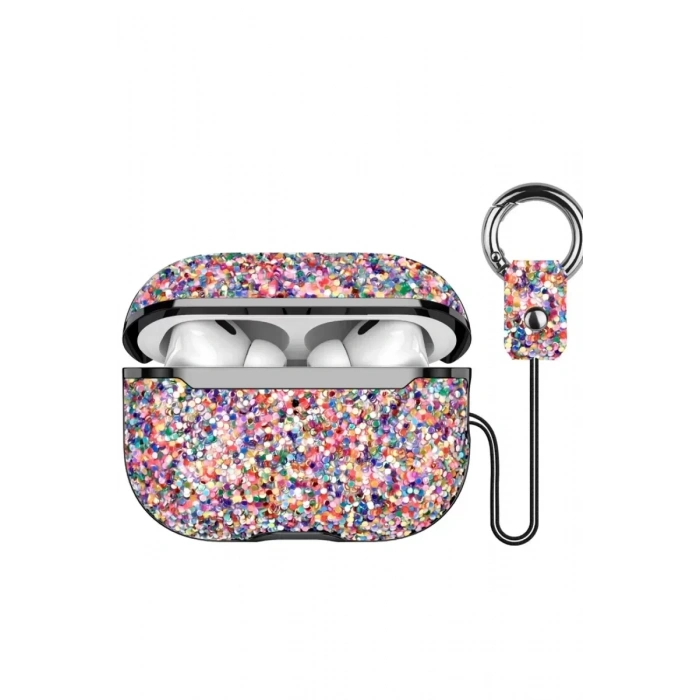 Onegif Apple Airpods 2 (2.nesil) Bright Simli Airpods Kapak - Gold