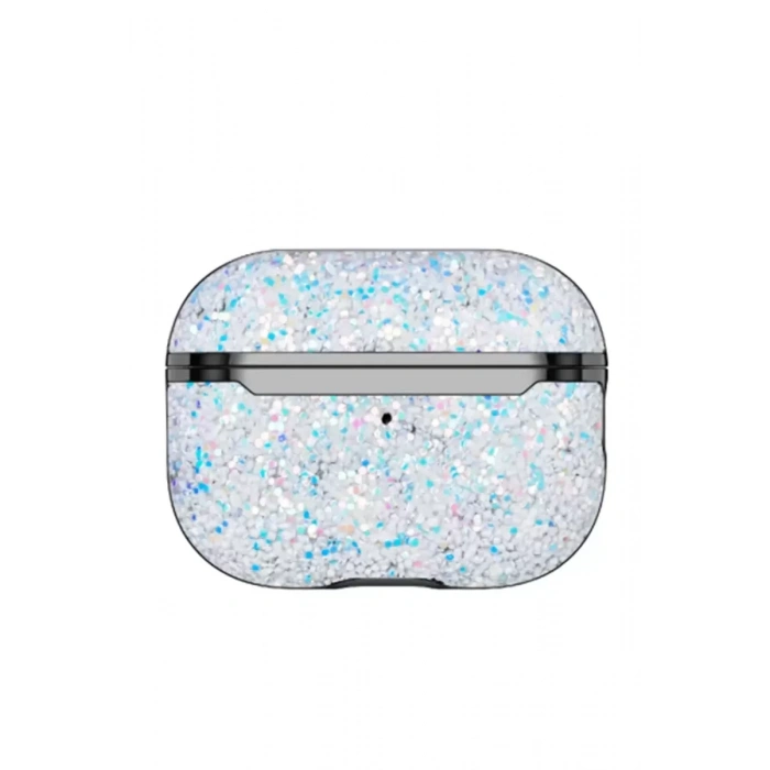 Onegif Apple Airpods Pro 2 (2.nesil) Bright Simli Airpods Kapak - Gümüş