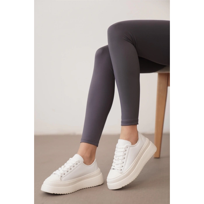 Ophelia Beyaz Bağcıklı Spor Ayakkabı