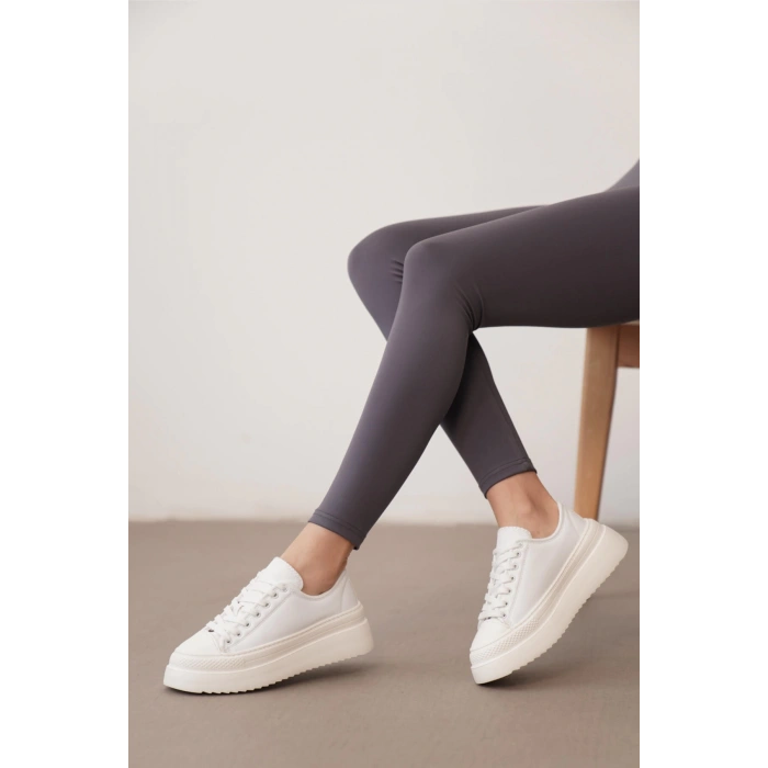 Ophelia Beyaz Bağcıklı Spor Ayakkabı