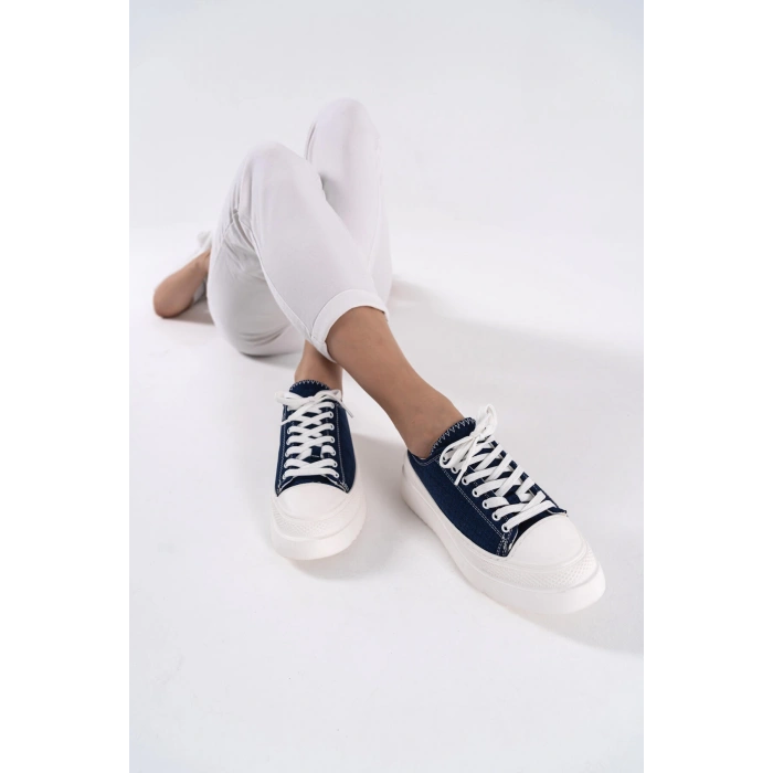 Ophelia Koyu Kot Mavi Bağcıklı Spor Ayakkabı