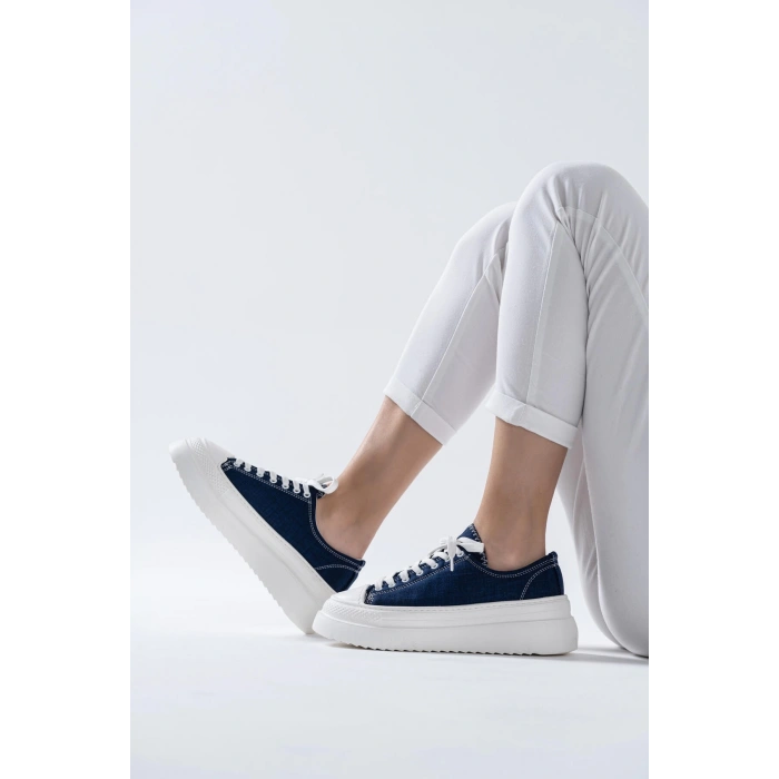 Ophelia Koyu Kot Mavi Bağcıklı Spor Ayakkabı