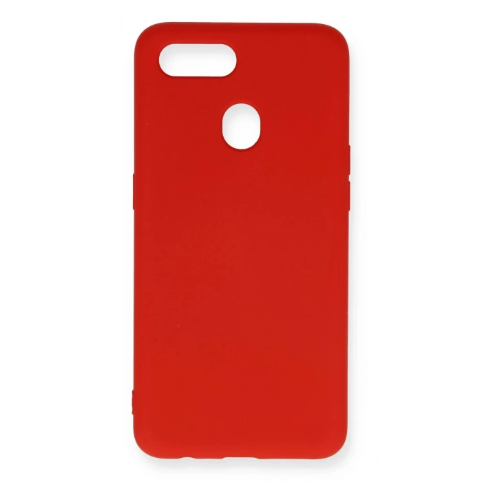 Oppo A12 Kılıf Nano içi Kadife Silikon - Kırmızı