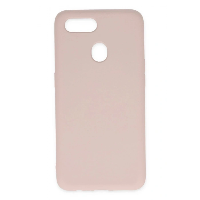 Oppo A12 Kılıf Nano içi Kadife Silikon - Pudra