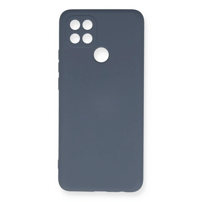 Oppo A15 Kılıf Nano içi Kadife Silikon - Gri