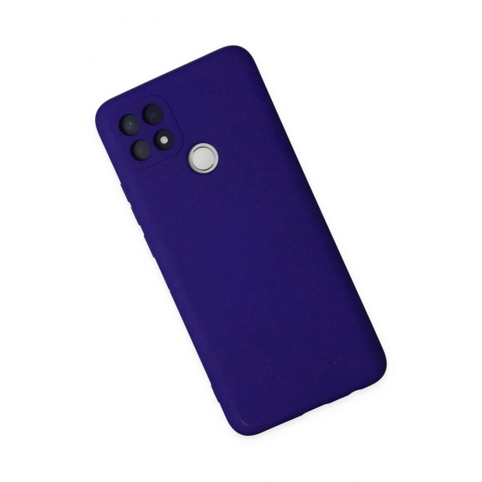 Oppo A15 Kılıf Nano içi Kadife Silikon - Mor