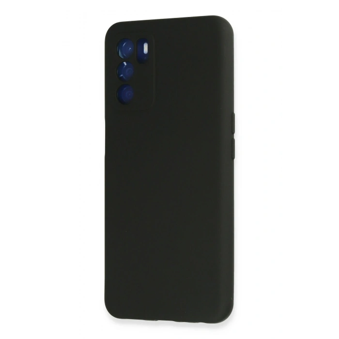 Oppo A16 Kılıf Nano içi Kadife Silikon - Siyah
