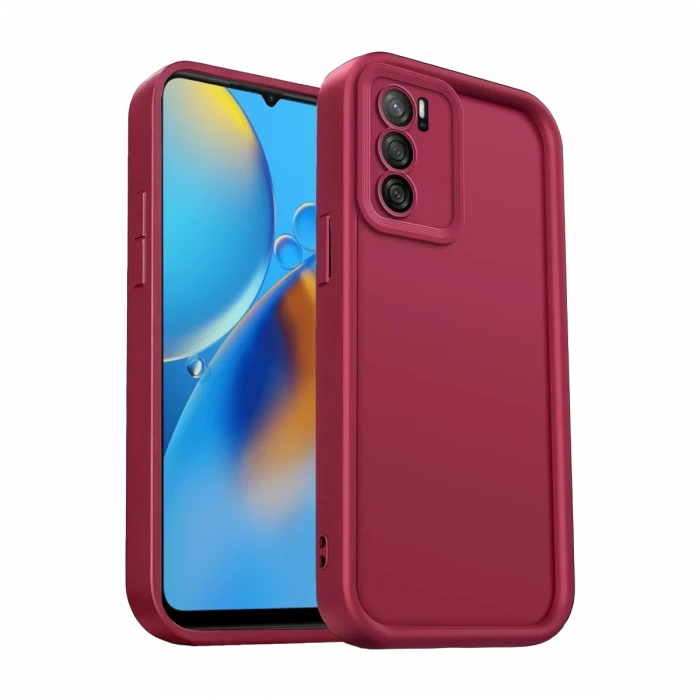 Oppo A16 Kılıf Viera Silikon - Bordo