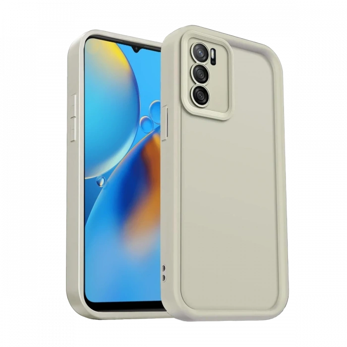 Oppo A16 Kılıf Viera Silikon - Krem