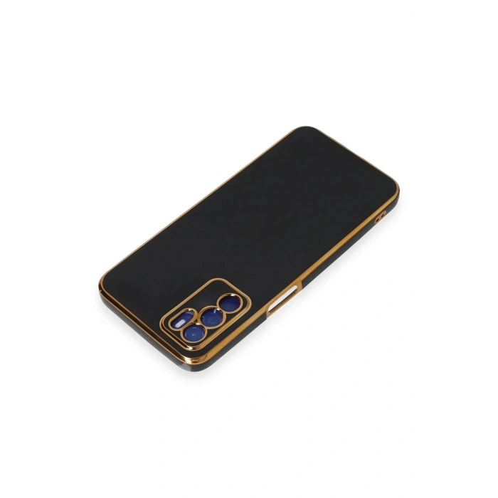 Oppo A16 Kılıf Volet Silikon - Siyah