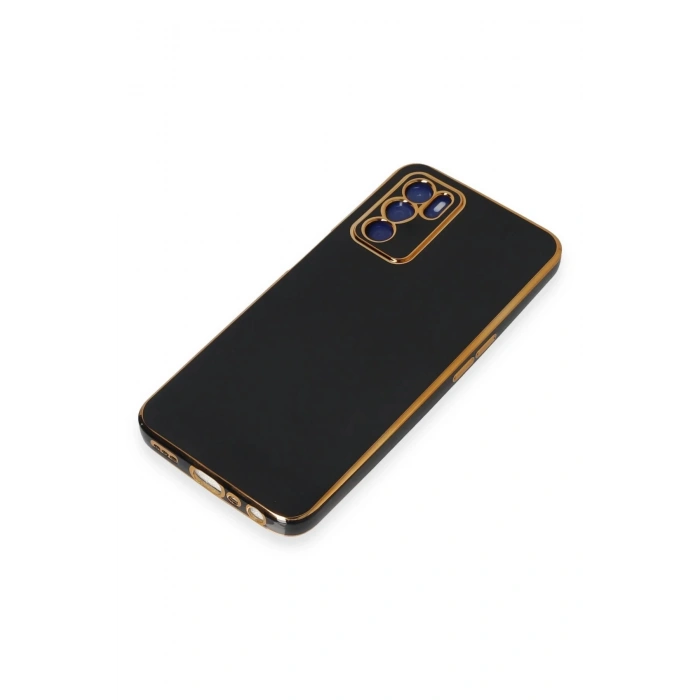 Oppo A16 Kılıf Volet Silikon - Siyah