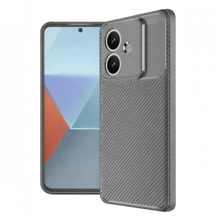 Oppo A3 Kılıf Auto Focus Karbon Kapak - Gri