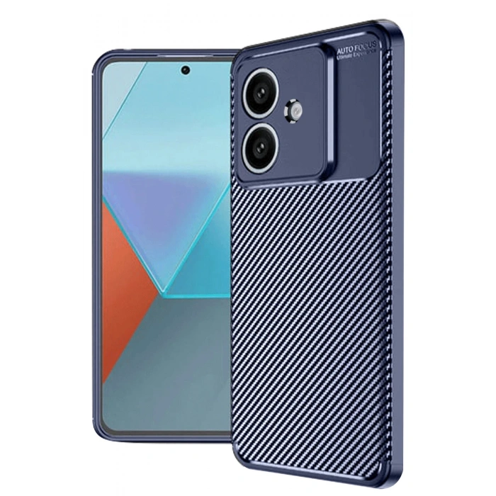 Oppo A3 Kılıf Auto Focus Karbon Kapak - Lacivert