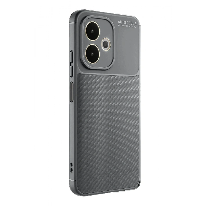 Oppo A5 Pro 4G Kılıf Auto Focus Karbon Kapak - Gri