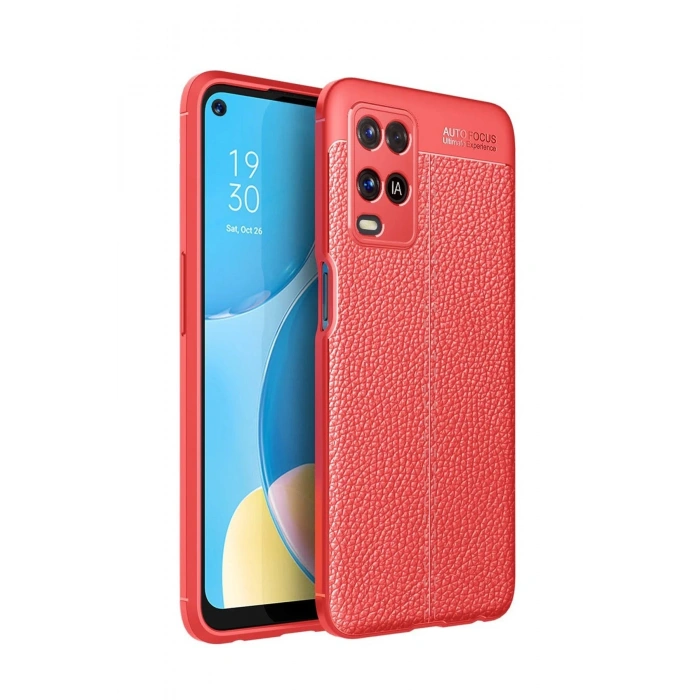 Oppo A54 4G Kılıf Auto Focus Kapak - Kırmızı