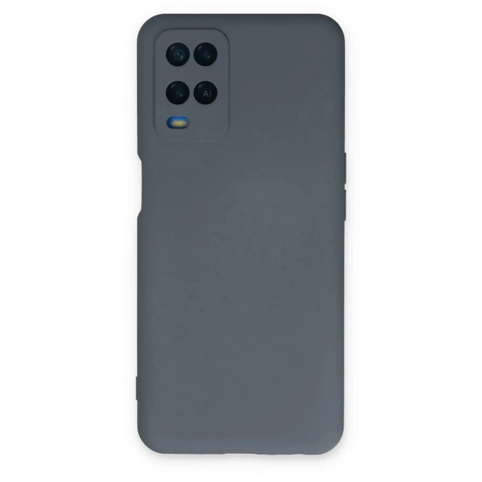 Oppo A54 4G Kılıf Nano içi Kadife Silikon - Gri