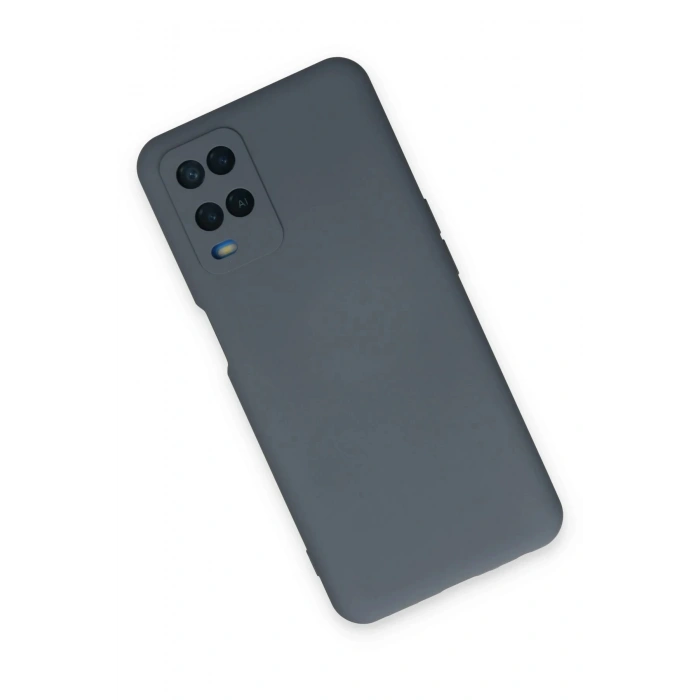 Oppo A54 4G Kılıf Nano içi Kadife Silikon - Gri