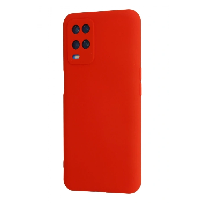 Oppo A54 4G Kılıf Nano içi Kadife Silikon - Kırmızı