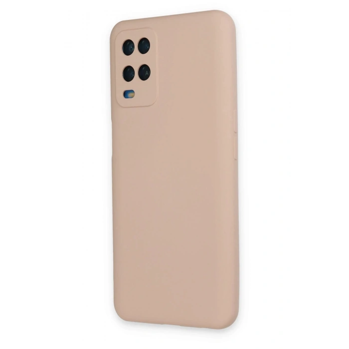 Oppo A54 4G Kılıf Nano içi Kadife Silikon - Pudra