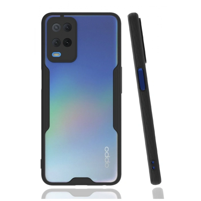 Oppo A54 4G Kılıf Platin Silikon - Siyah