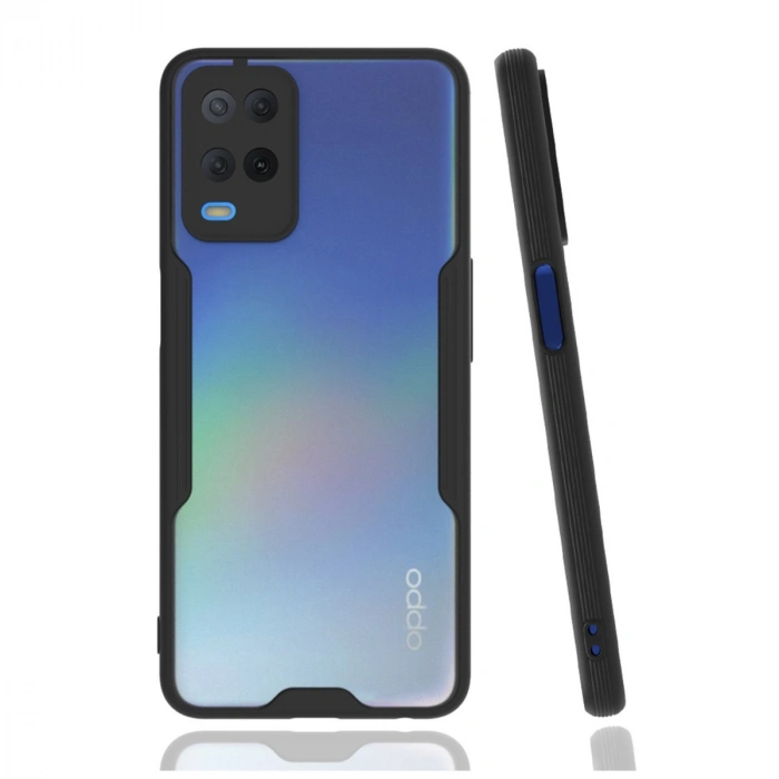 Oppo A54 4G Kılıf Platin Silikon - Siyah