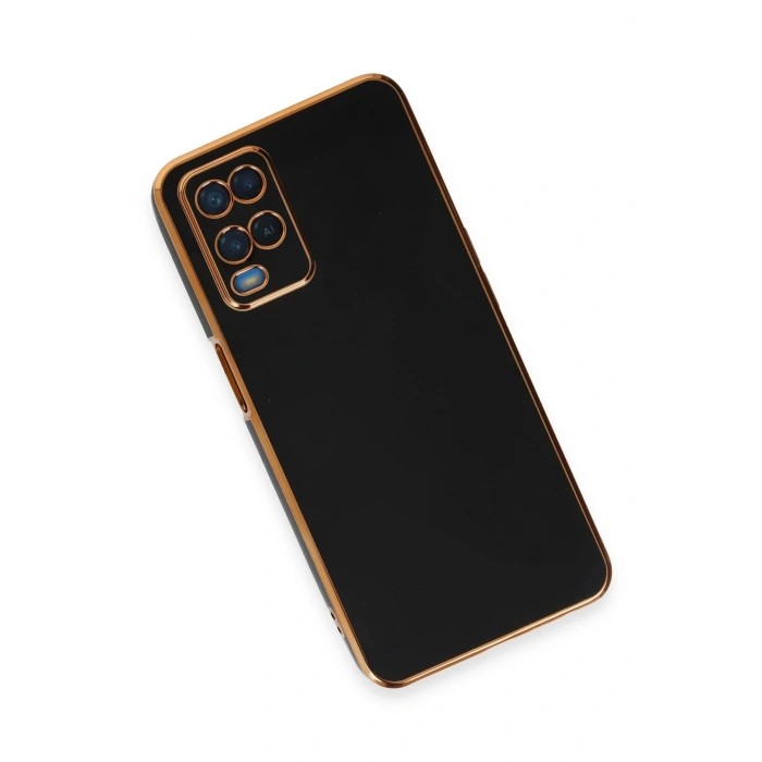 Oppo A54 4G Kılıf Volet Silikon - Siyah