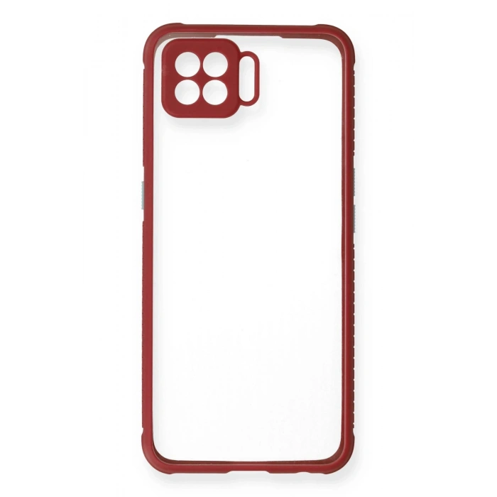 Oppo A73 Kılıf Miami Şeffaf Silikon - Fuşya