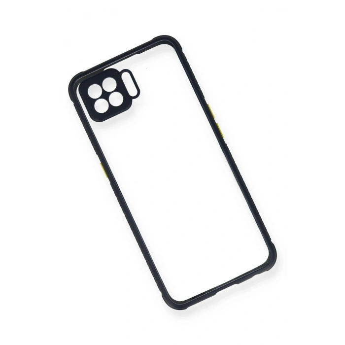 Oppo A73 Kılıf Miami Şeffaf Silikon - Lacivert