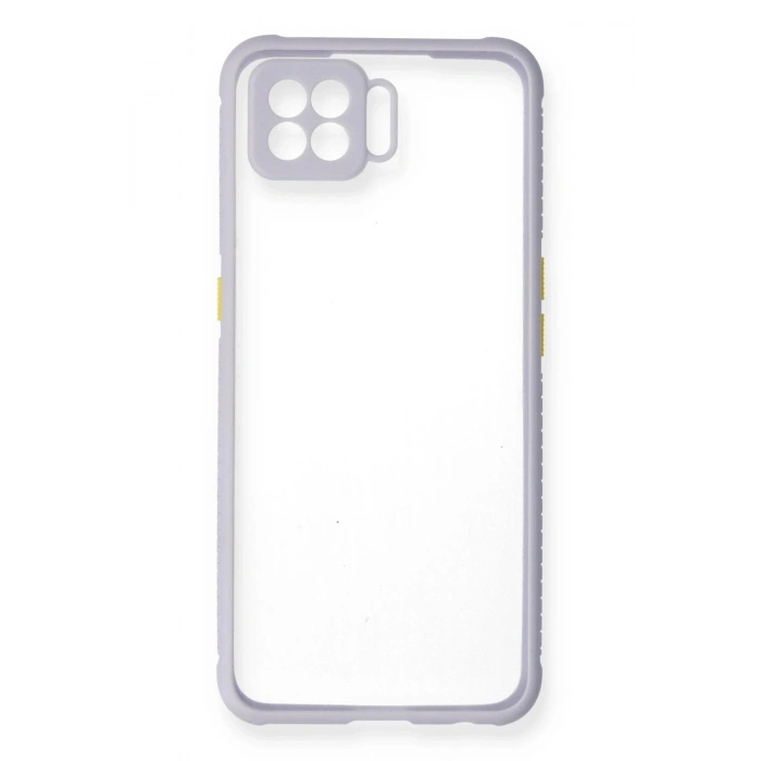 Oppo A73 Kılıf Miami Şeffaf Silikon - Lila