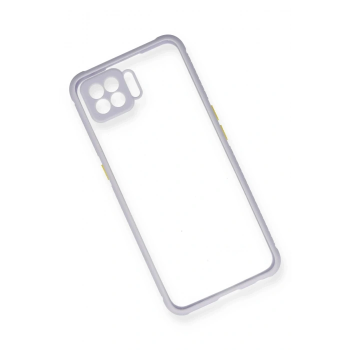 Oppo A73 Kılıf Miami Şeffaf Silikon - Lila