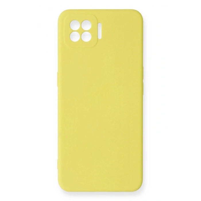 Oppo A73 Kılıf Nano içi Kadife Silikon - Sarı