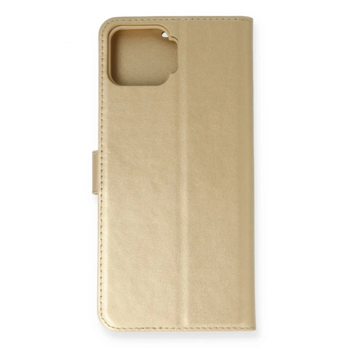 Oppo A73 Kılıf Trend S Plus Kapaklı Kılıf - Gold