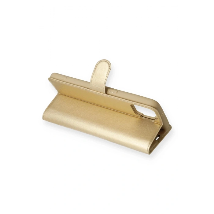 Oppo A73 Kılıf Trend S Plus Kapaklı Kılıf - Gold