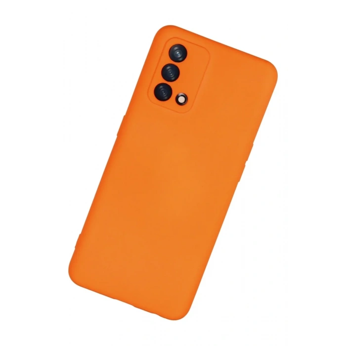 Oppo A74 4G Kılıf Nano içi Kadife Silikon - Turuncu