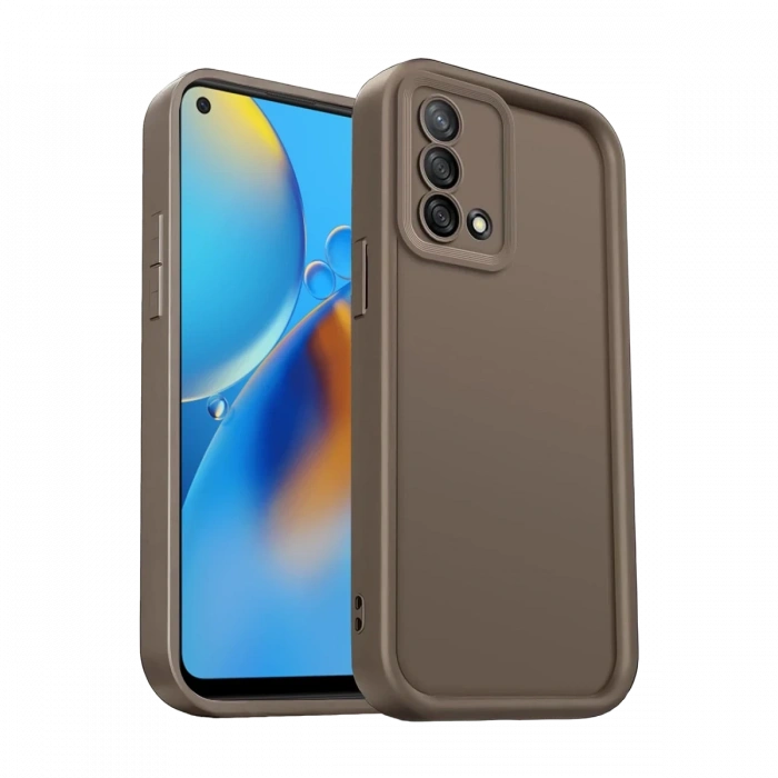 Oppo A74 4G Kılıf Viera Silikon - Kahverengi