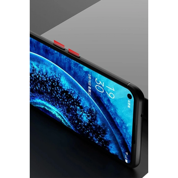 Oppo Find X2 Kılıf Range Yüzüklü Silikon - Siyah