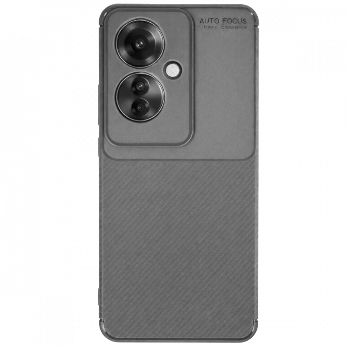 Oppo Reno 11F Kılıf Auto Focus Karbon Kapak - Gri
