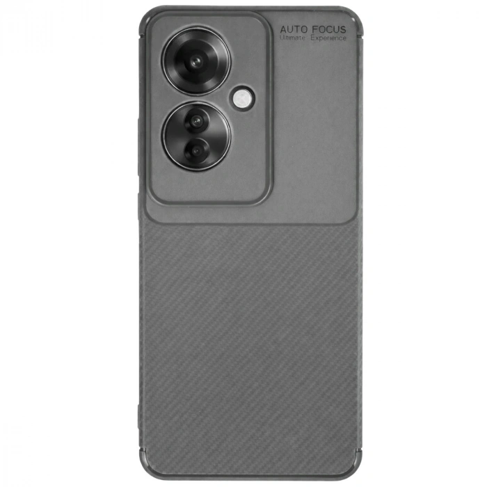 Oppo Reno 11F Kılıf Auto Focus Karbon Kapak - Gri